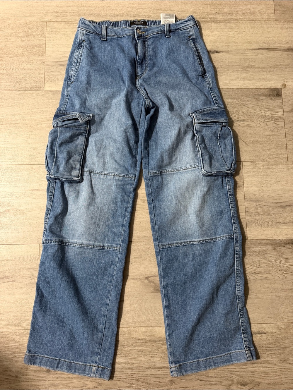 Guess  women’s Light Blue Cargo Jeans